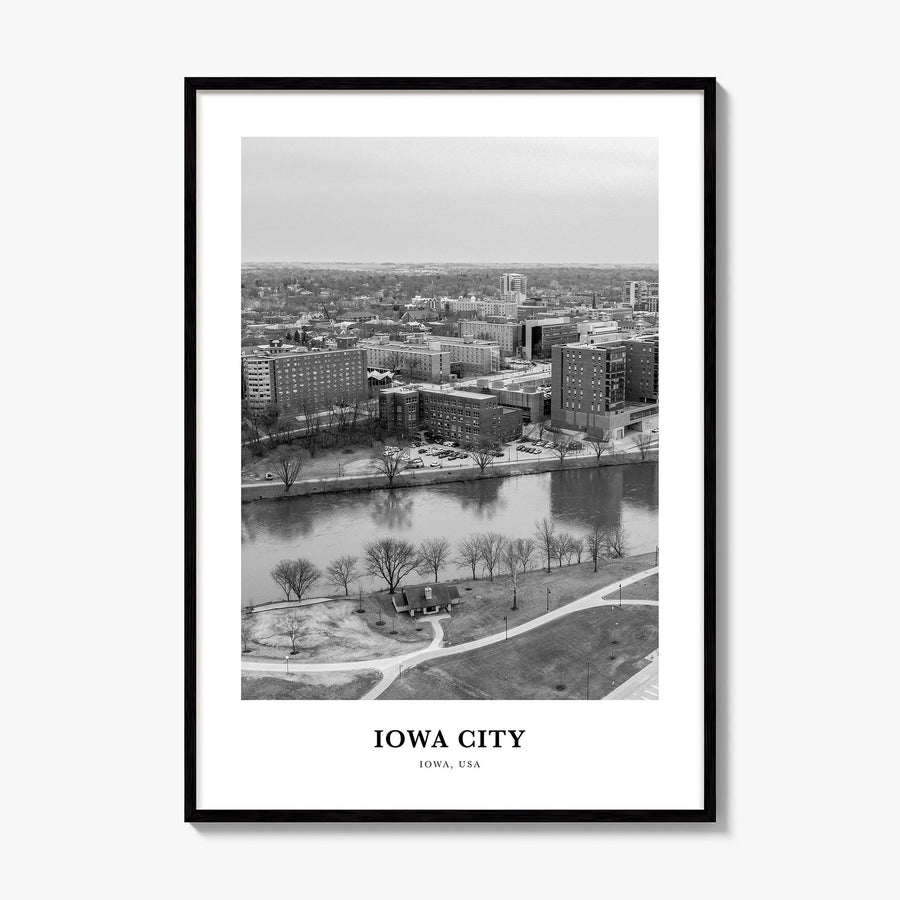 Iowa City Classic Poster, framed poster mockup