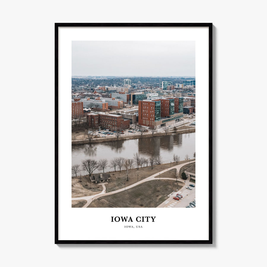 Iowa City Classic Poster, framed poster mockup