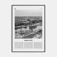 Iowa City Poster None / 8x12 in Nbourhood Travel B&W Poster