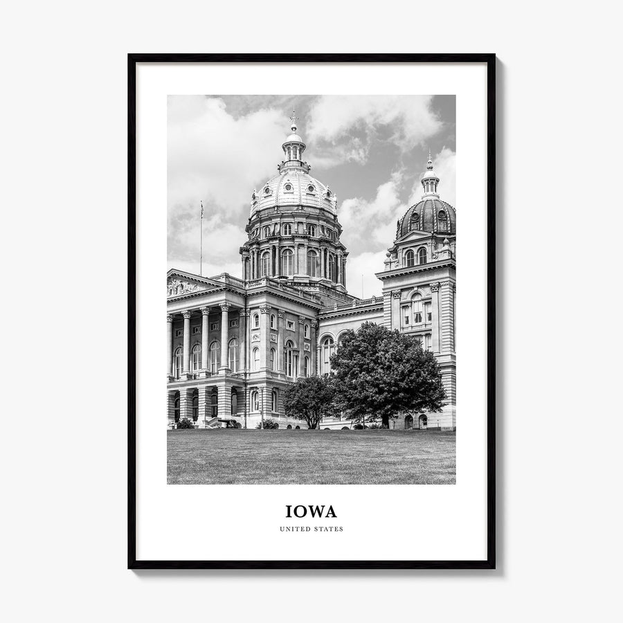 Iowa Classic Poster, framed poster mockup