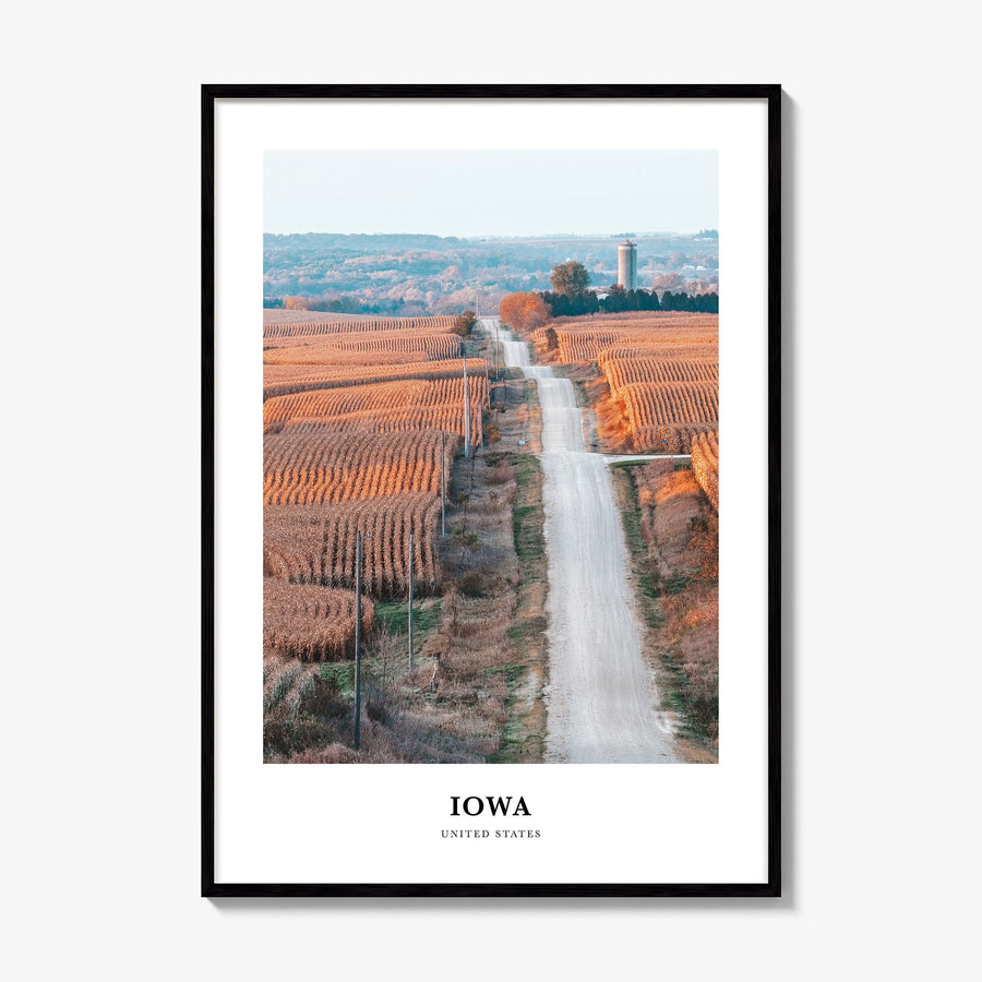 Iowa Classic Poster, framed poster mockup