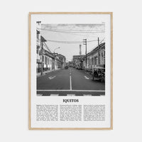 Iquitos Poster Natural Wood / 8x12 in Nbourhood Travel B&W Poster