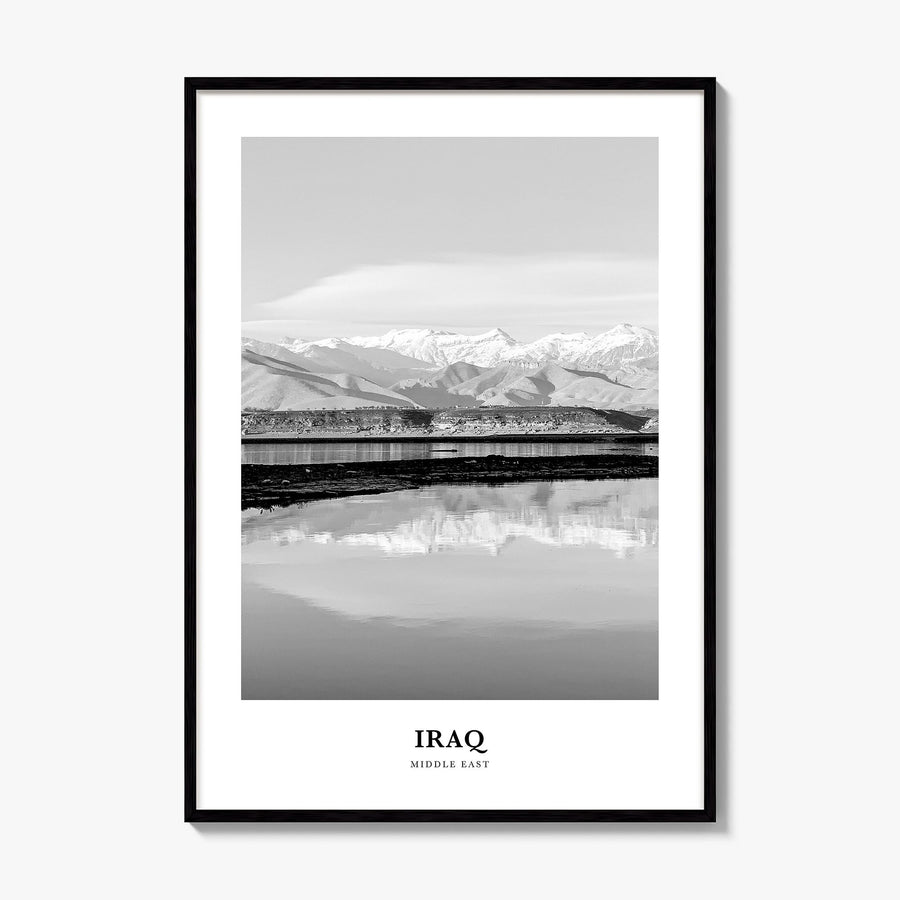 Iraq Classic Poster, framed poster mockup