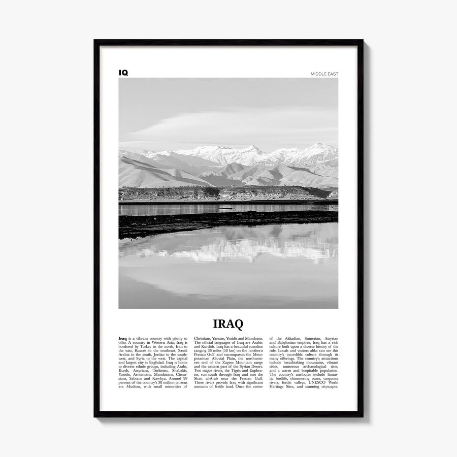 Iraq Newspaper Poster, framed poster mockup