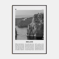 Ireland No 1 Poster None / 8x12 in Nbourhood Travel B&W Poster