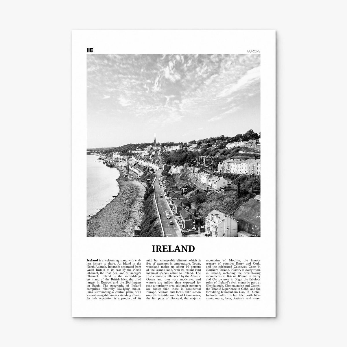 Ireland Newspaper No 2 Poster, print only (unframed)