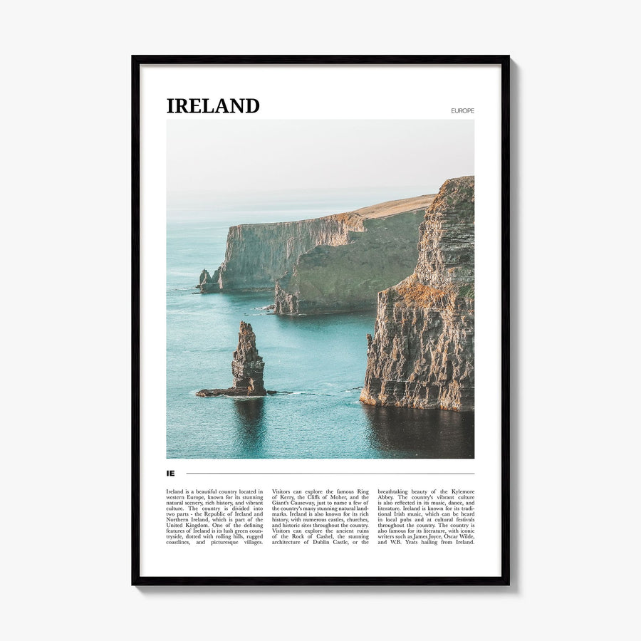 Ireland Travel Poster, framed poster mockup