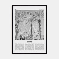 Irvine No 1 Poster Black Wood / 8x12 in Nbourhood Travel B&W Poster