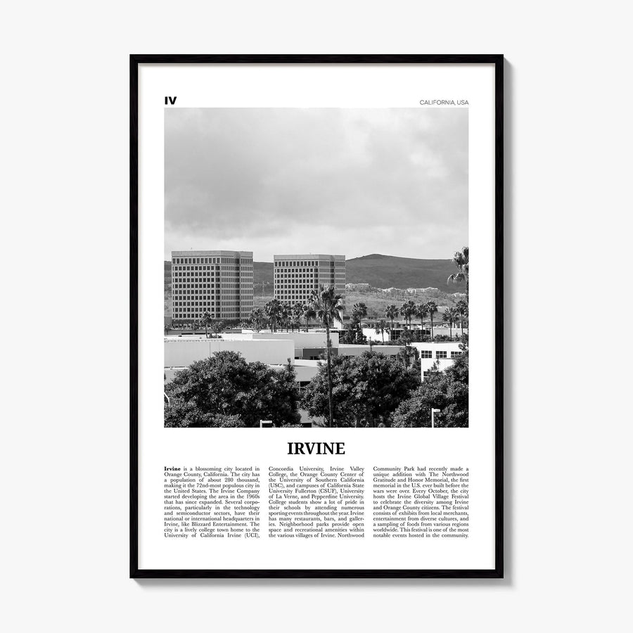 Irvine Newspaper No 2 Poster, framed poster mockup