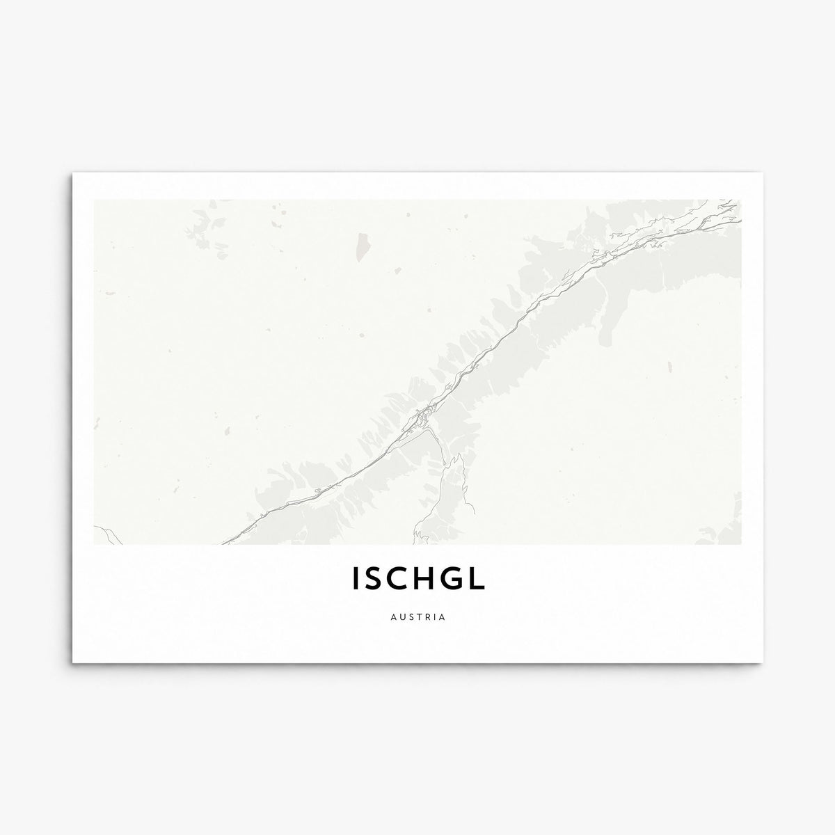 Ischgl Map Poster, print only (unframed)