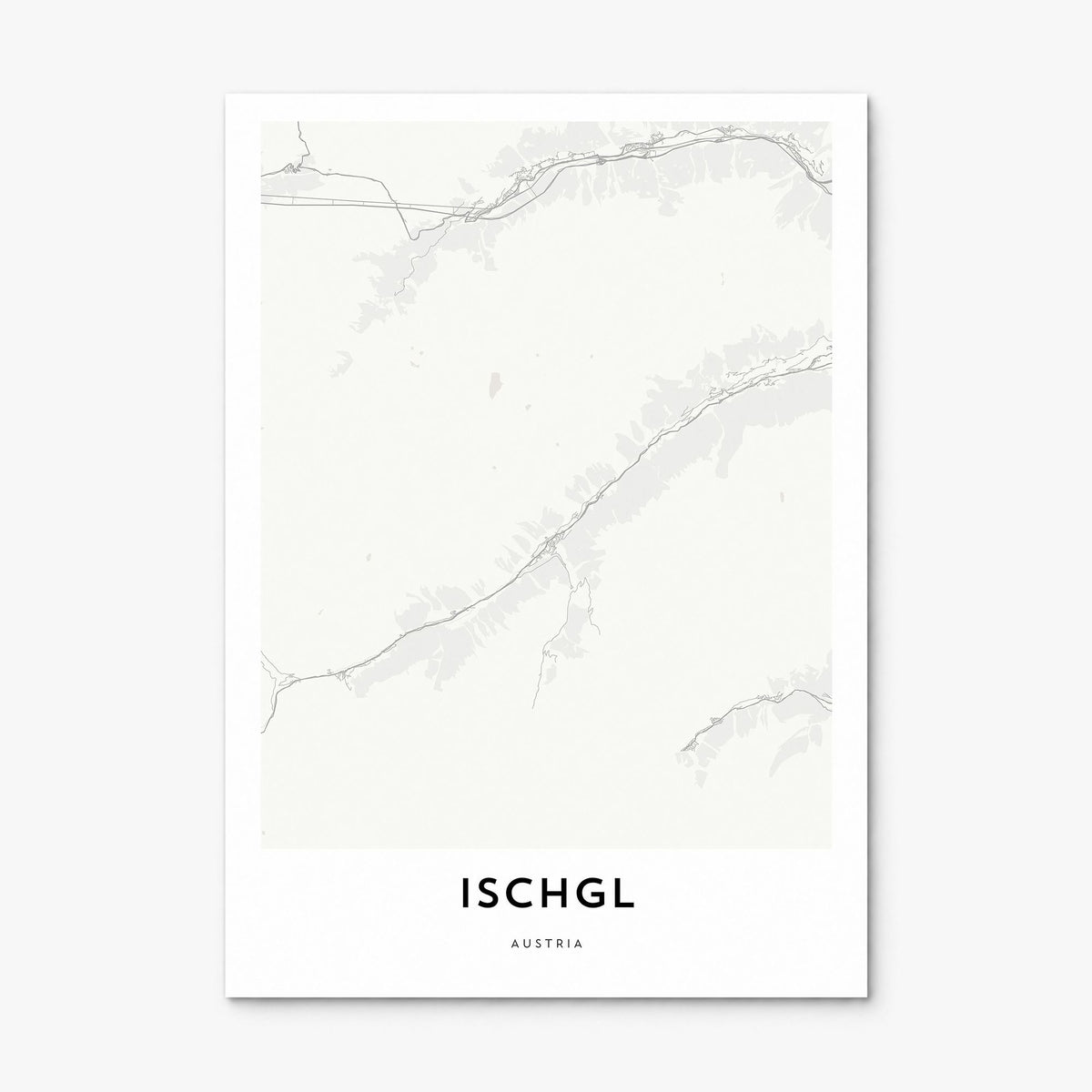 Ischgl Map Poster, print only (unframed)
