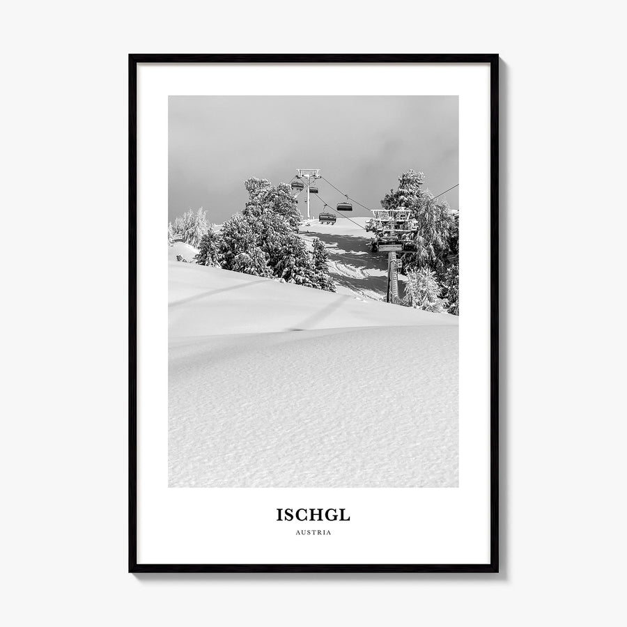 Ischgl Classic Poster, framed poster mockup