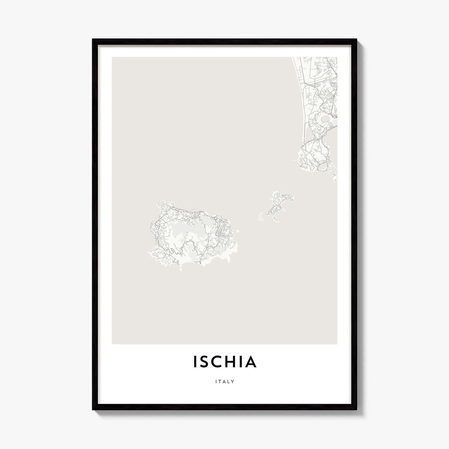 Ischia Map Poster, framed poster mockup