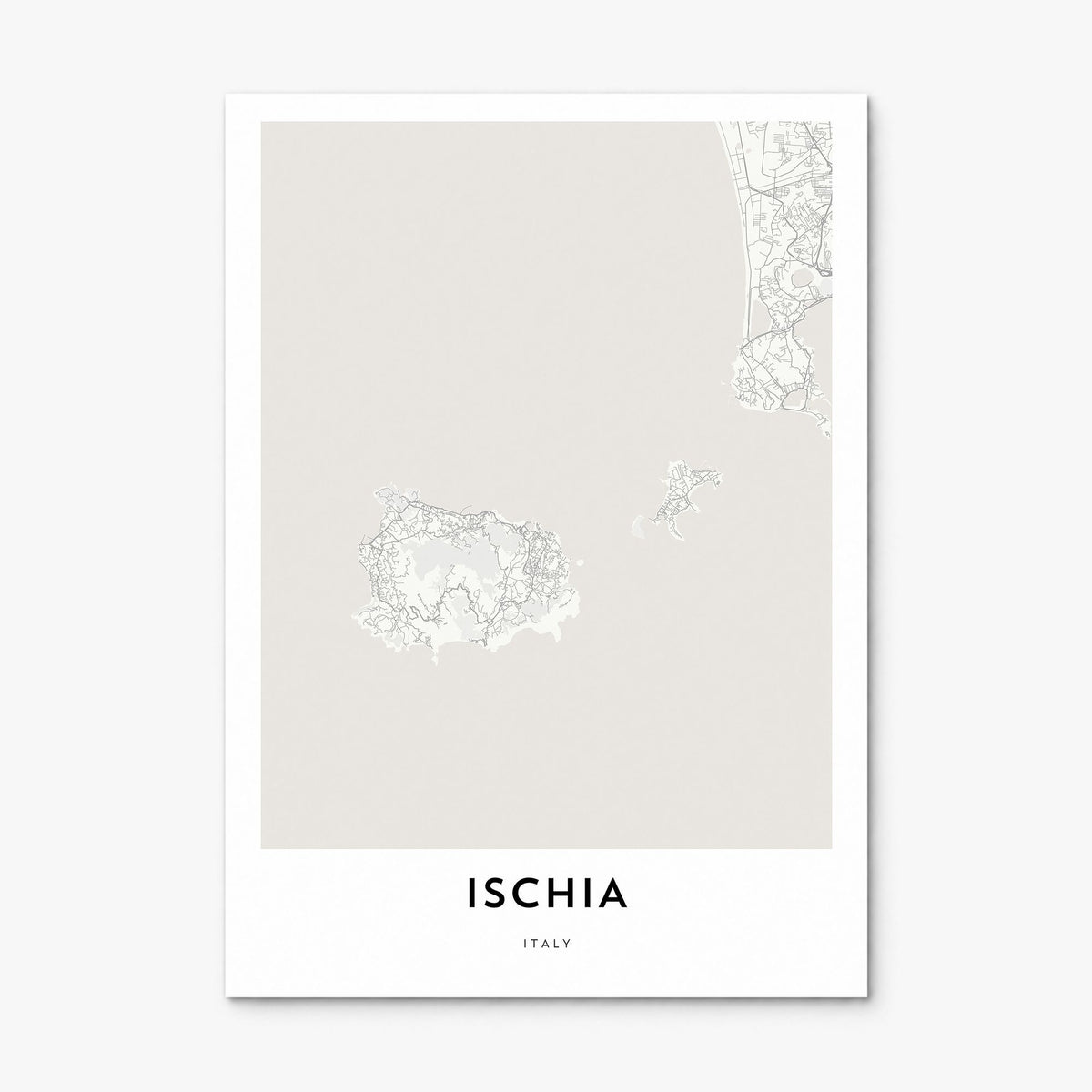 Ischia Map Poster, print only (unframed)