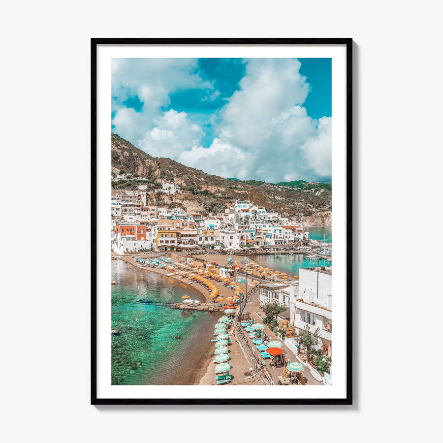 Ischia Photo Poster, framed poster mockup, white border