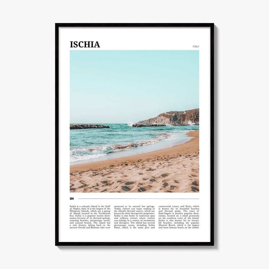 Ischia Travel Poster, framed poster mockup