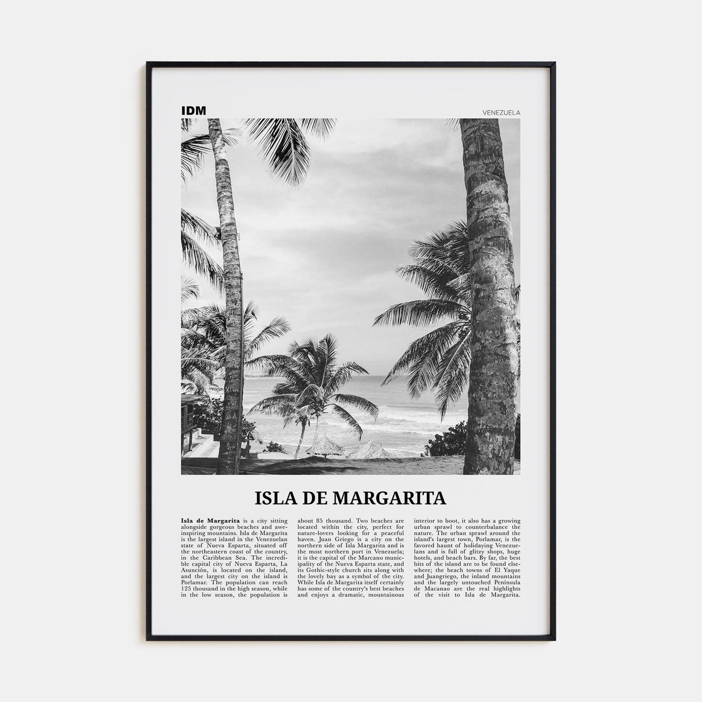 Isla de Margarita Poster None / 8x12 in Nbourhood Travel B&W Poster