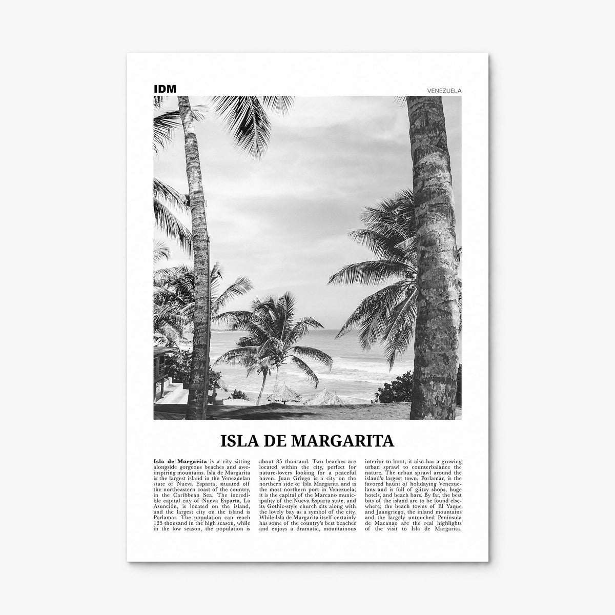 Isla de Margarita Newspaper Poster, print only (unframed)