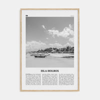 Isla Holbox Poster Natural Wood / 8x12 in Nbourhood Travel B&W Poster