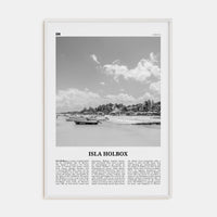 Isla Holbox Poster White Wood / 8x12 in Nbourhood Travel B&W Poster