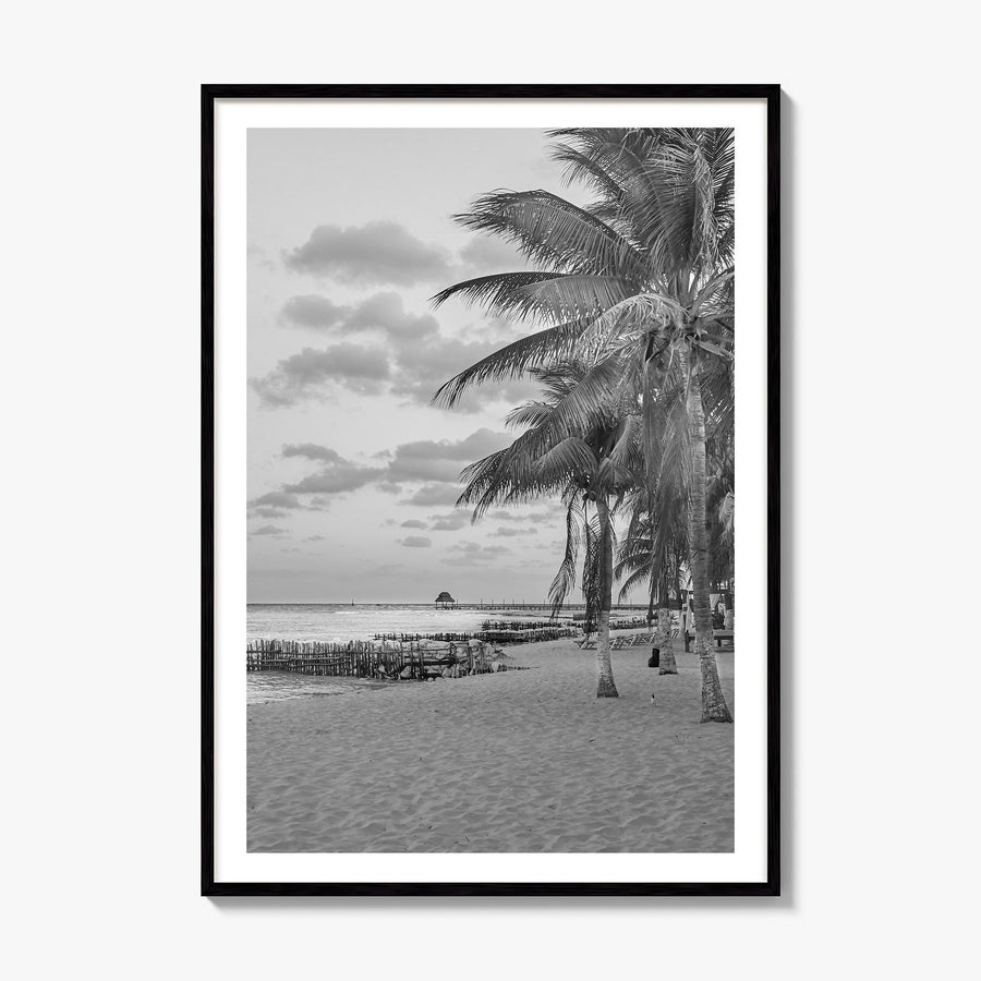 Isla Mujeres Photo Poster, framed poster mockup, white border