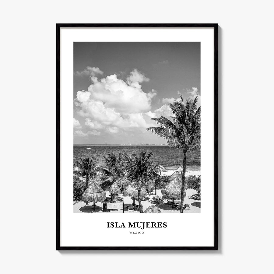 Isla Mujeres Classic Poster, framed poster mockup