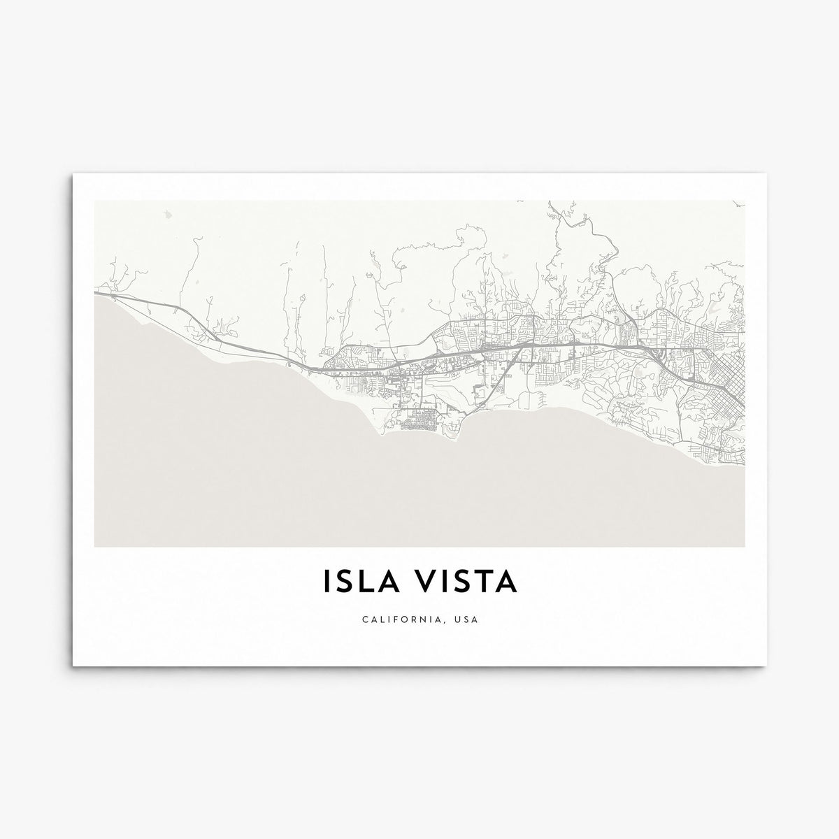 Isla Vista Map Poster, print only (unframed)