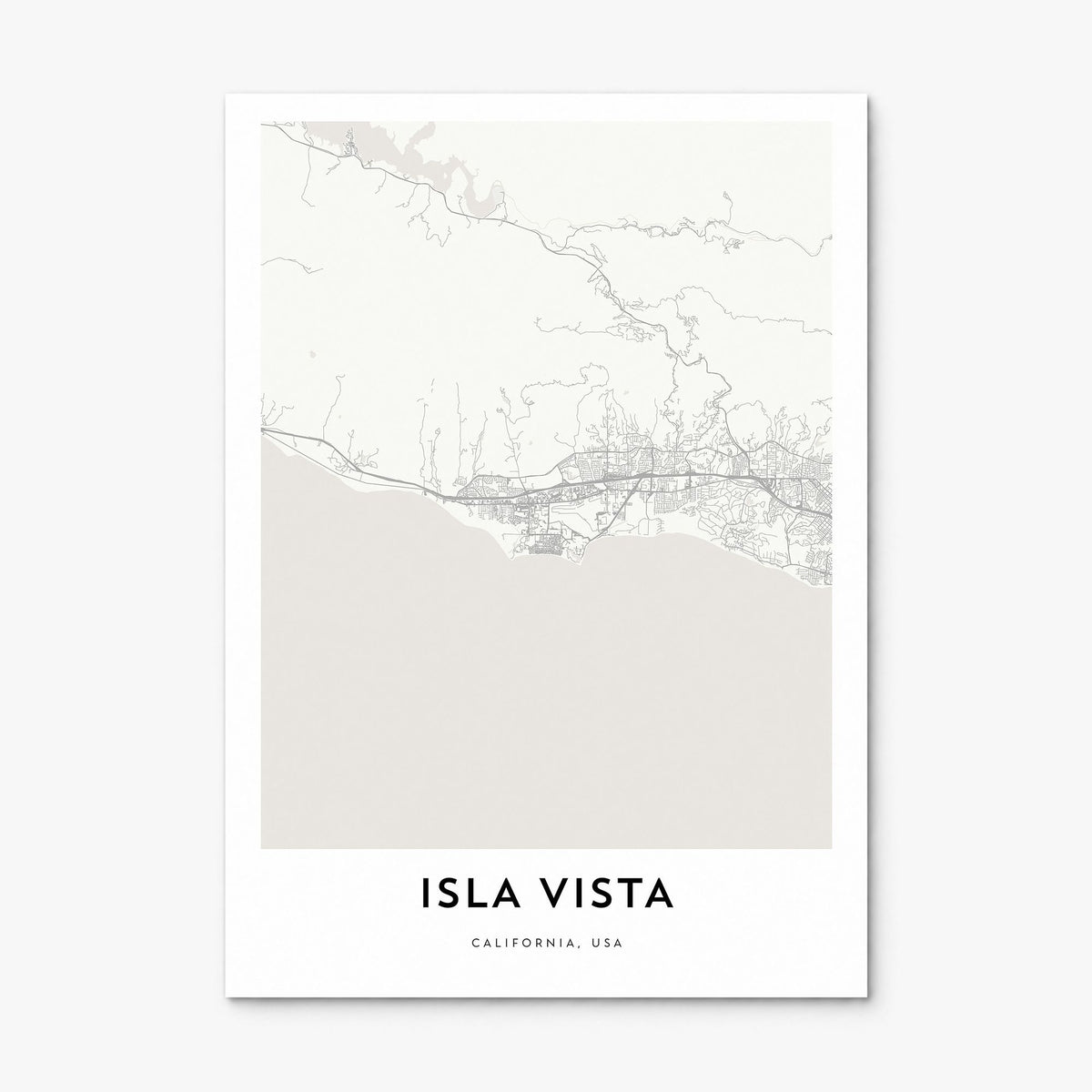 Isla Vista Map Poster, print only (unframed)