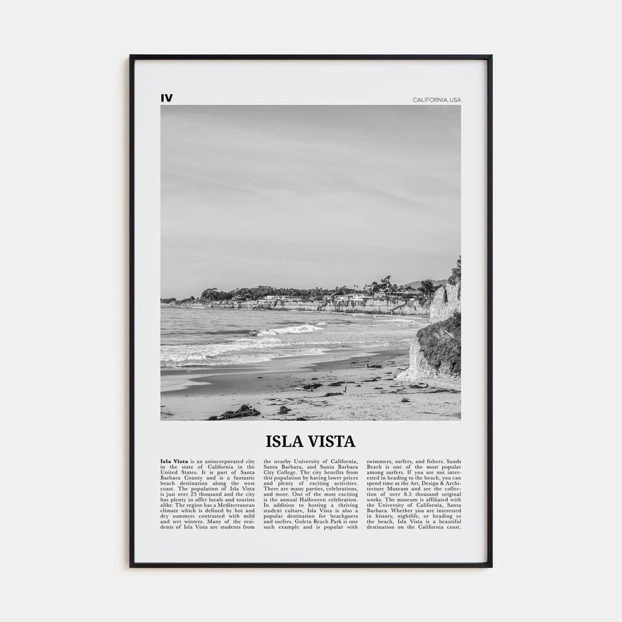 Isla Vista Poster None / 8x12 in Nbourhood Travel B&W Poster