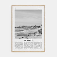 Isla Vista Poster Natural Wood / 8x12 in Nbourhood Travel B&W Poster