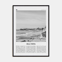 Isla Vista Poster Black Wood / 8x12 in Nbourhood Travel B&W Poster