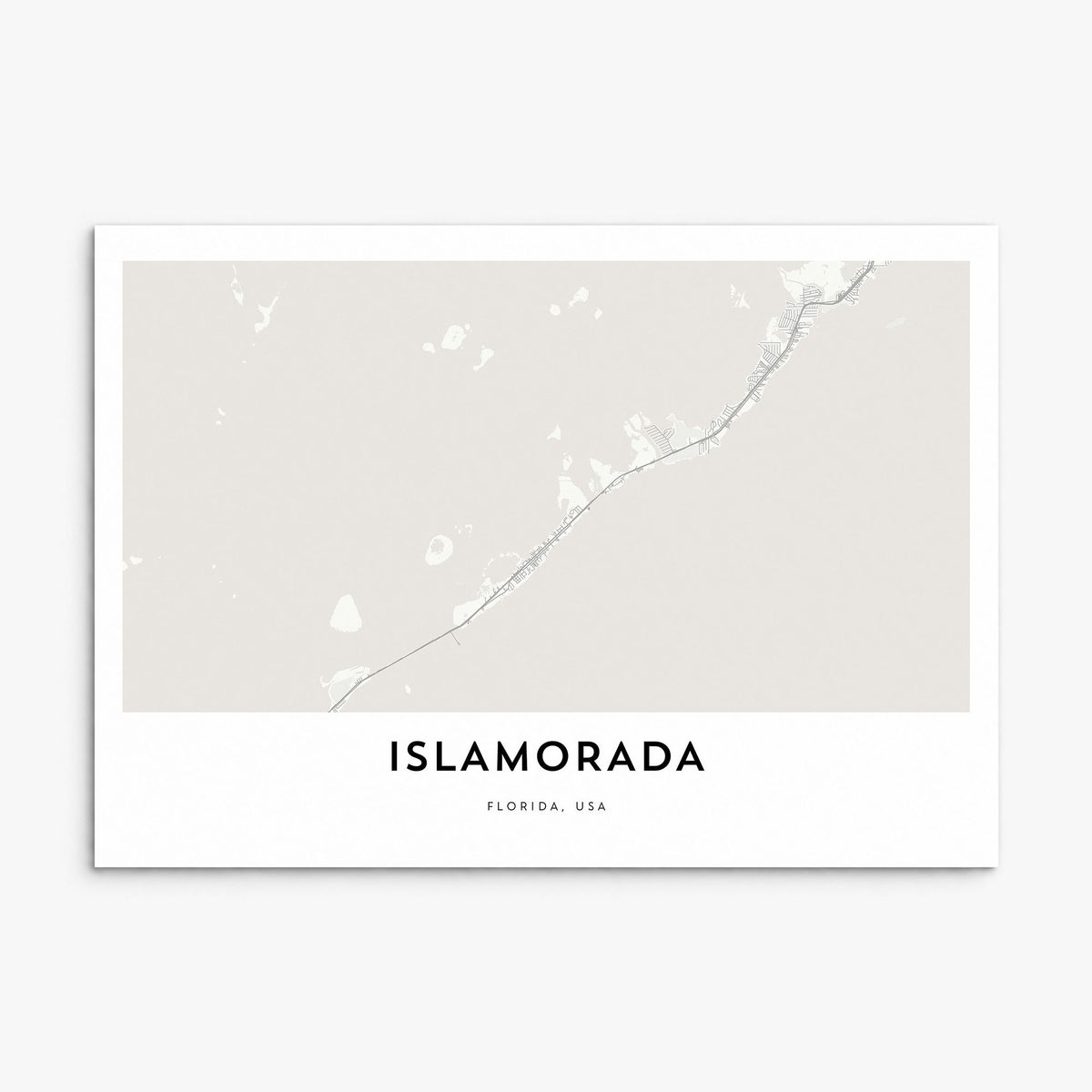 Islamorada Map Poster, print only (unframed)