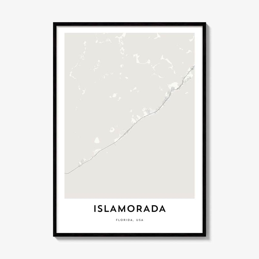 Islamorada Map Poster, framed poster mockup