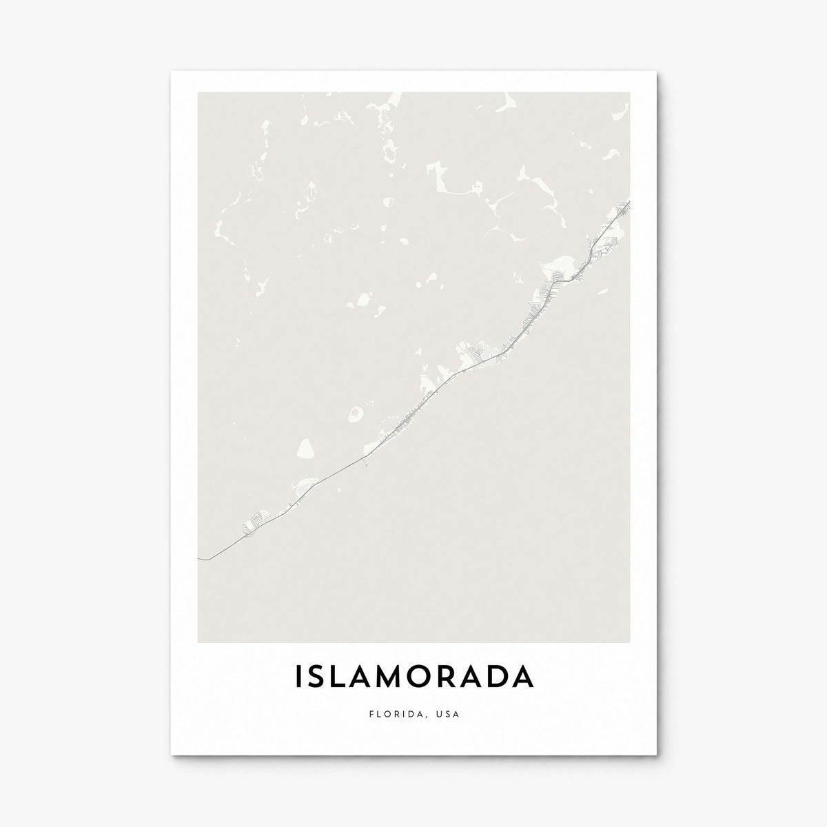 Islamorada Map Poster, print only (unframed)