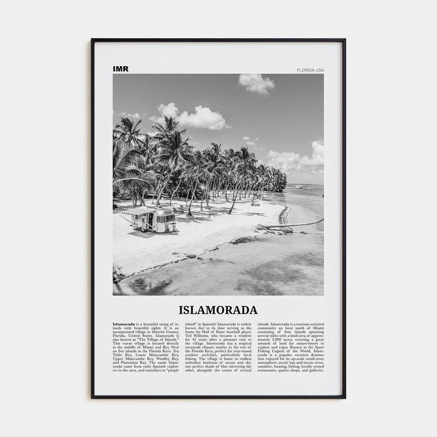 Islamorada Poster None / 8x12 in Nbourhood Travel B&W Poster