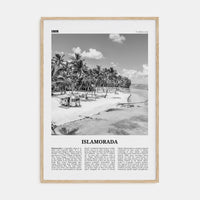 Islamorada Poster Natural Wood / 8x12 in Nbourhood Travel B&W Poster