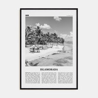 Islamorada Poster Black Wood / 8x12 in Nbourhood Travel B&W Poster