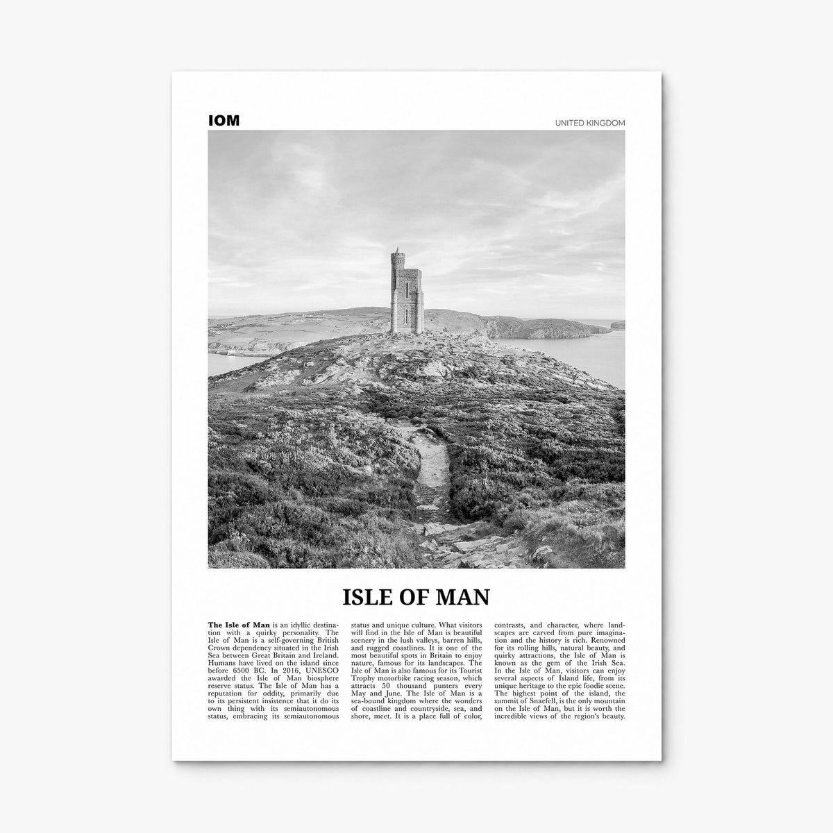 Isle of Man Newspaper Poster, print only (unframed)