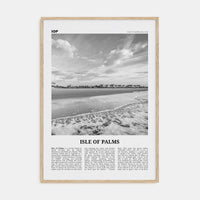 Isle of Palms Poster Natural Wood / 8x12 in Nbourhood Travel B&W Poster