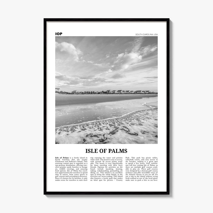 Isle of Palms Newspaper Poster, framed poster mockup