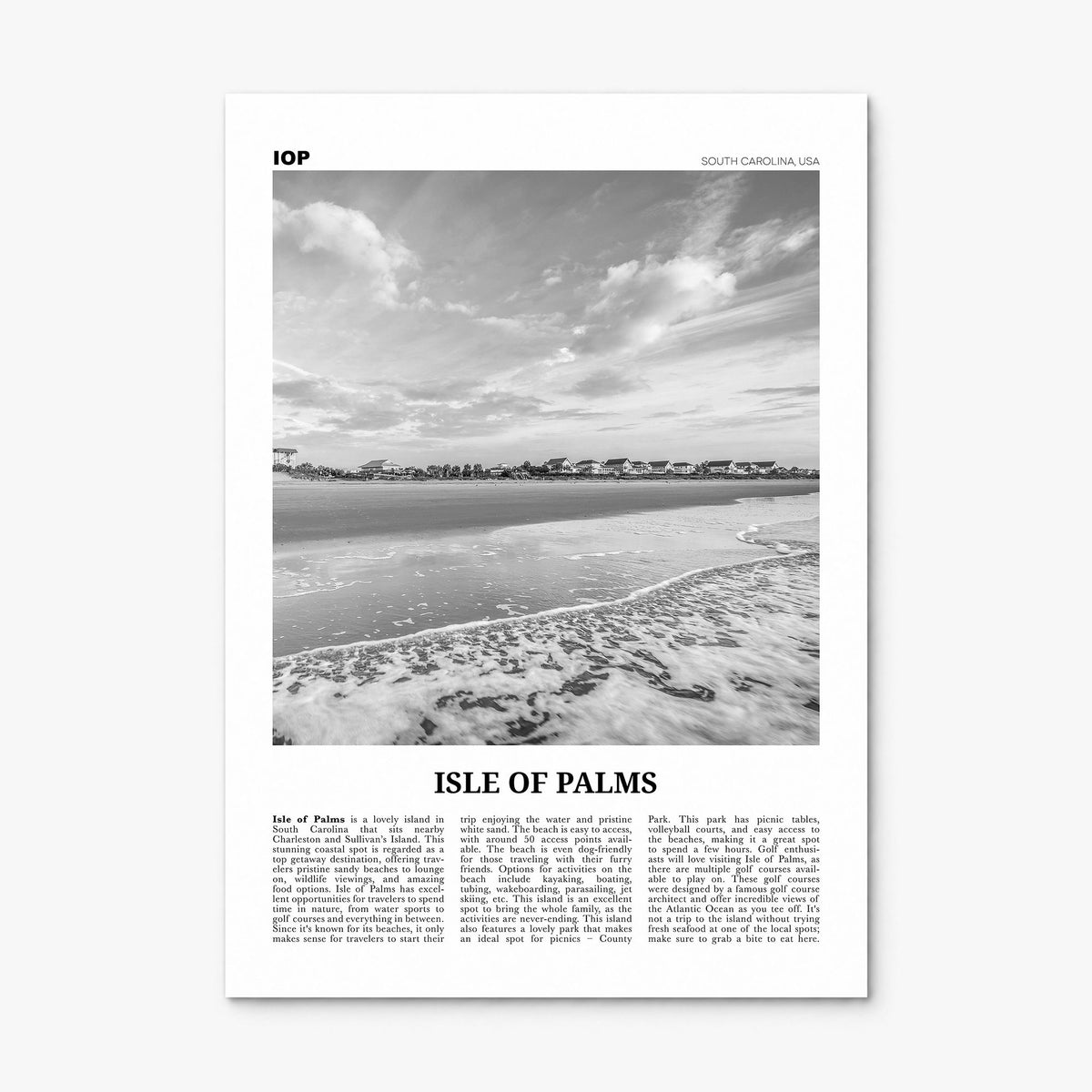 Isle of Palms Newspaper Poster, print only (unframed)