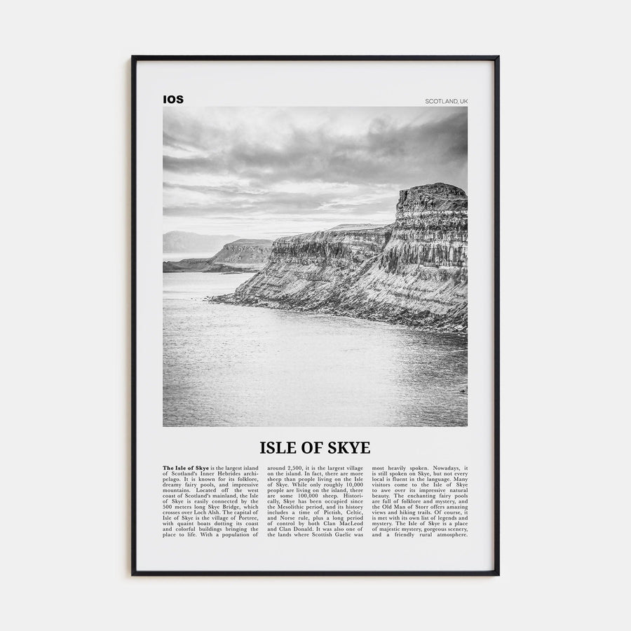 Isle of Skye Poster None / 8x12 in Nbourhood Travel B&W Poster