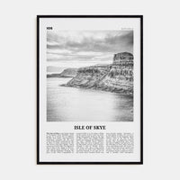 Isle of Skye Poster Black Wood / 8x12 in Nbourhood Travel B&W Poster