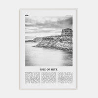 Isle of Skye Poster White Wood / 8x12 in Nbourhood Travel B&W Poster