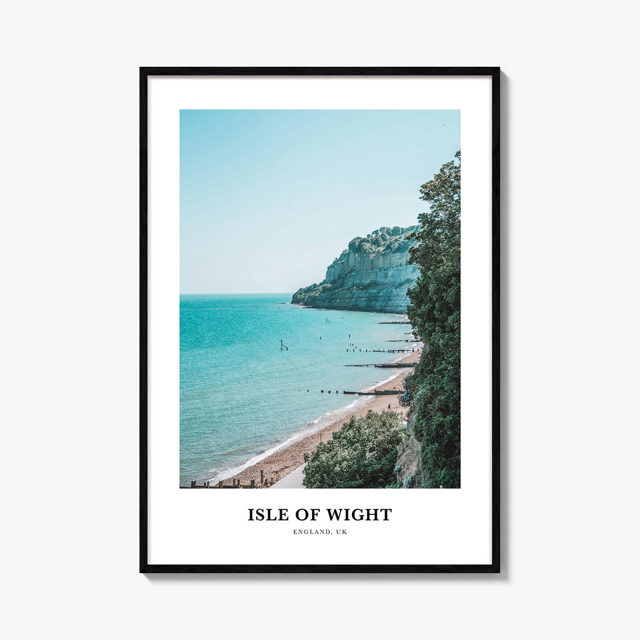 Isle of Wight colorful classic poster of United Kingdom – vertical wall art, unframed print shown in interior mockup