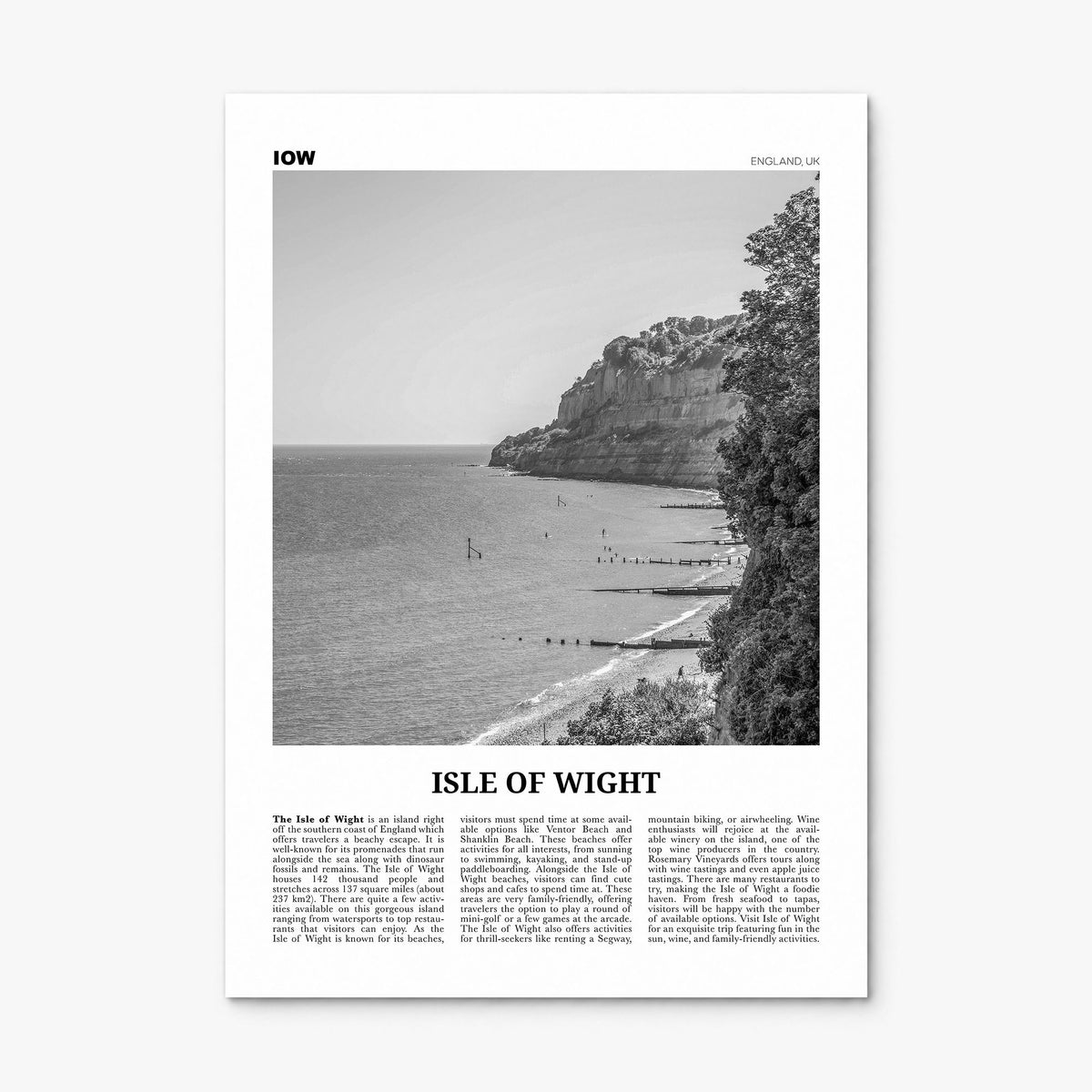 Isle of Wight Newspaper Poster, print only (unframed)