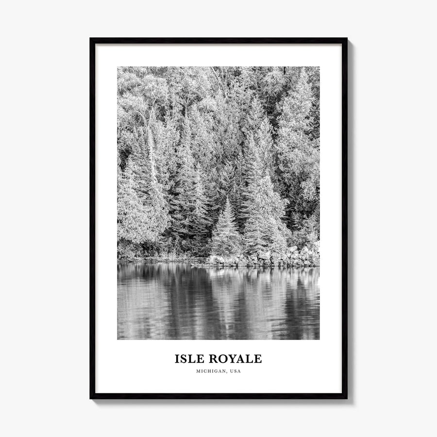 Isle Royale National Park Classic Poster, framed poster mockup