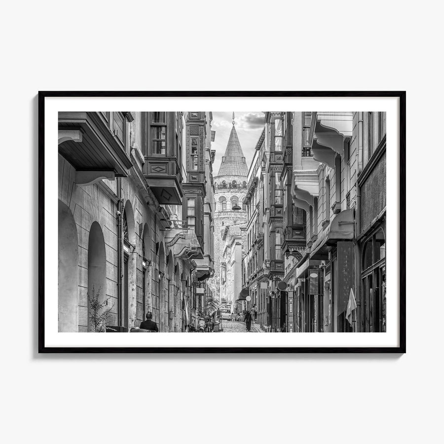Istanbul Photo Poster, framed poster mockup, white border