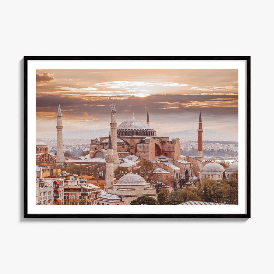 Istanbul Photo Poster, framed poster mockup, white border