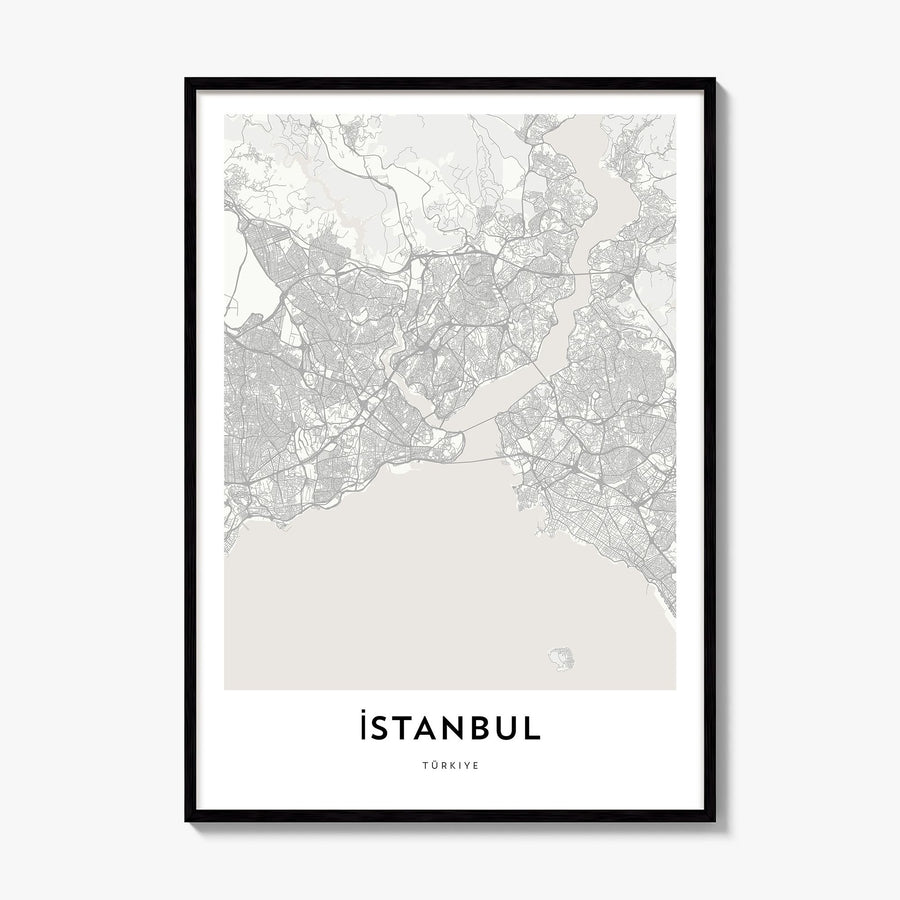Istanbul Map Poster, framed poster mockup